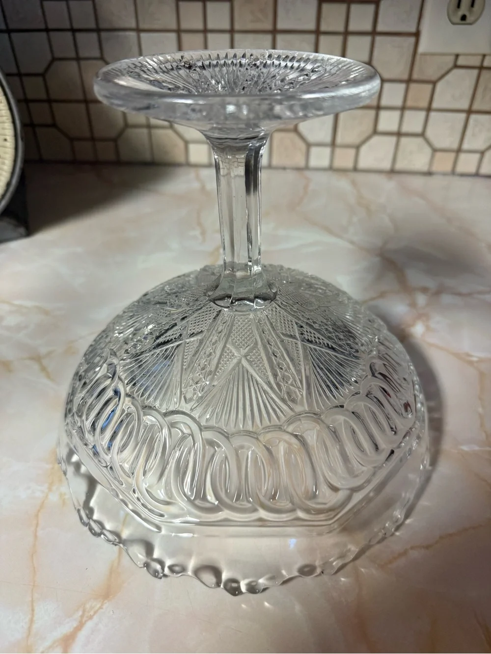 Clear Glass Compote Bowl - Elegant Pedestal Serving Dish